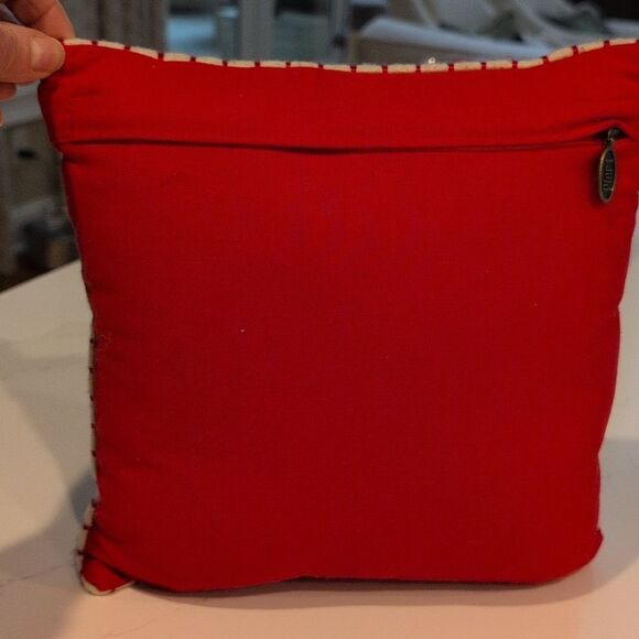 Pier 1 Reindeer Embroidered Square   Decorative Throw Accent Pillow - Picture 2 of 8